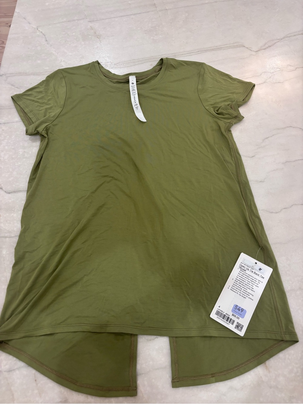 lululemon athletica Olive Green Short Sleeve Tee